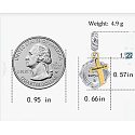 Sterling Silber 925 Religiöse Sprüche Matthäus 6:34, 2in1 Anhänger für Armband