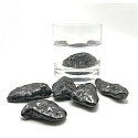 Shungite Getrommelter Naturstein, ca. 4 cm 1 Stück, Stein des Lebens, Wasseraktivator