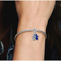 Charme Sterling Silber 925 Hand der Fatima, Hamsa 2in1, Anhänger am Armband Symbol