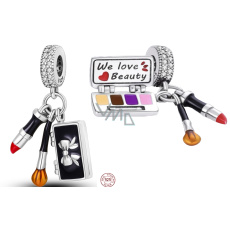 Charms Sterling Silber 925 Chic style - Lippenstift, Malerei, Pinsel 3in1, Armband Anhänger Interessen Charms Sterling Silber 925 Chic style - Lippenstift, Malerei, Pinsel 3in1, Armband Anhänger Interessen