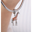 Charms Sterling Silber 925 Giraffe, Tierarmband Anhänger