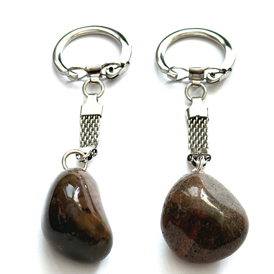Unakit Troml Anhänger Naturstein, ca. 10 cm, Stein des persönlichen Wachstums und der Visionen