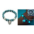 Tyrkenit glow-in-the-dark hellblau, Armband elastischer Naturstein, Kugel 8 mm / 16-17 cm, Stein der jungen Leute, die ein Lebensziel suchen
