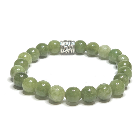 Turmalin Verdelit grün Armband elastisch Naturstein, Kugel 8 mm / 16-17 cm, Hüter der guten Laune