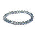 Kristall Aqua aura blau facettiert semi-metallisch, Armband elastisch Naturstein, Perle 6 mm / 16 - 17 cm, Stein Steine