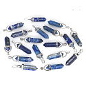 Lapislazuli Pendel Sechseck-Anhänger Naturstein 41 x 13 mm, Stein der Harmonie