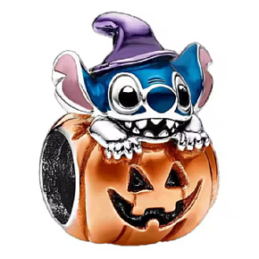 Charm Disney Lilo & Stitch – Halloween Stitch im Kürbis | Perle für Armband, Film