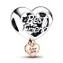 Sterling Silber 925 Herz und Inschrift Ich liebe dich bester Freund - Love you Best friend, Freundschaftsarmband Perle
