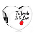 Sterling Silber 925 Teacher - Teach with Love, Herzperle am Liebesarmband