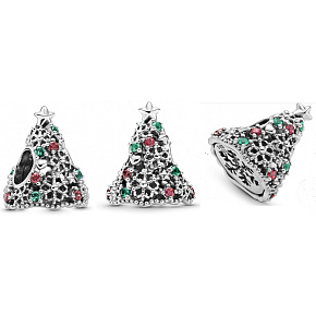 Sterling Silber 925 Glitzernder Weihnachtsbaum Silber, Weihnachtsarmband Perle Sterling Silber 925 Glitzernder Weihnachtsbaum Silber, Weihnachtsarmband Perle