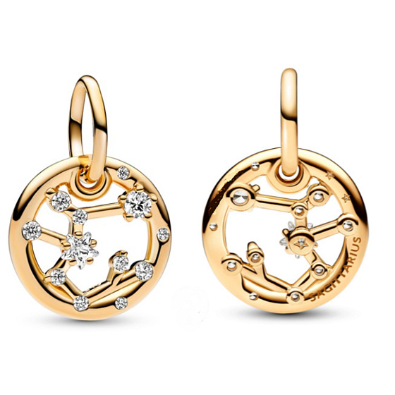 Charms Sterling Silber 925 vergoldet Sternzeichen Schütze, Armband Anhänger