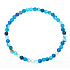 Achat blau gebändert Armband elastisch Naturstein, Kugel 4 mm / 19 cm