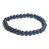 Achat schwarz mattes Armband elastischer Naturstein, Kugel 6 mm / 16 - 17 cm, gibt Mut und Kraft