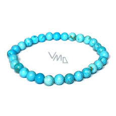 Tyrkenit Armband elastischer Naturstein, Perle 6 mm / 16-17 cm, Stein der jungen Leute, die ein Lebensziel suchen