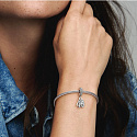 Charme Sterling Silber 925 40 Jahre Liebe, 2in1 Jahrestag Armband Anhänger