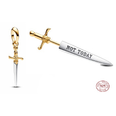 Charm Sterling Silber 925 Game of Thrones Arya Stark Schwert Nadel, Armband Anhänger, Film