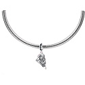Charm Královna karet – symbol hry, intuice a odvahy, přívěsek na náramek symbol
