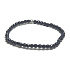 Goldstein blau Avanturin Facettenarmband elastisch, Kunststeinkugel 4 mm / 16 - 17 cm, Schmuckstein