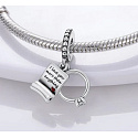 Charms Sterling Silber 925 Verlobungsring und Ehegelübde, Ich liebe dich mehr als alles andere 2in1, Liebesarmband-Anhänger