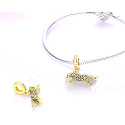 Charm Sterling Silber 925 Leopard, Tierarmband-Anhänger