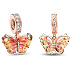 Charms Sterling Silber 925 Freiheit als Schmetterling Muranoglas Tierarmband Anhänger