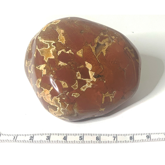 Jaspis Brekcie Getrommelter Naturstein 280 - 340 g, 1 Stück, Stein der positiven Energie