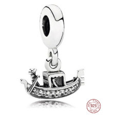 Sterling Silber 925 Venedig Gondel, Reise-Armband-Anhänger
