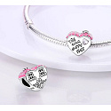 Charm Sterling Silber 925 Haus-Herz Dies ist unser glücklicher Ort, Herzperle für Familienarmband