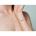 Sterling Silber 925 Wrapped Herz Perle auf Armband Liebe
