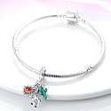 Charms Sterling Silber 925 Peru - Lama, Kaktus, Sonne 3in1, Reisearmband Anhänger