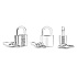 Charms Sterling Silber 925 Vorhängeschloss und Schlüssel 2in1, Liebesarmband Anhänger