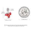 Sterling Silber 925 leuchtend - Sternzeichen Krebs, Anhänger für Armband