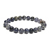 Iolith / Cordierit Armband elastischer Naturstein, Kugel 8 mm / 16 - 17 cm