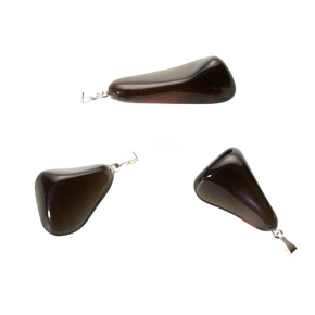 Obsidian Smoke Trommelanhänger Naturstein M ca. 2,5 cm, Rettungsstein