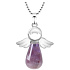 Amethyst-Anhänger Engel Naturstein 4,2 x 3 cm, Stein der Könige und Bischöfe