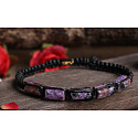 Charoite / Charoite Armband Naturstein, handgestrickt, verstellbare Größe, Magie und Zauber, Wunder aus Jakutien