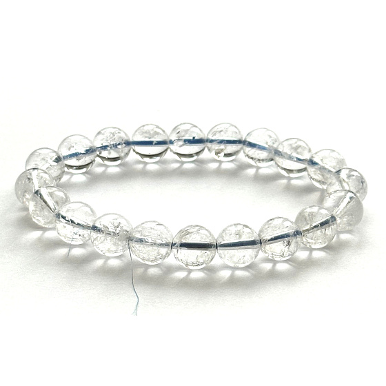 Azeztulit Kristall Armband 9,7 - 10,5 mm / 16 - 17 cm Hochfrequenz Energie