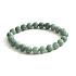 Jadeite Burmese grün Armband elastisch Naturstein, Kugel 8 mm / 16 - 17 cm