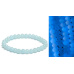 Jade Luminois Light Phosphoreszierend, blaues Leuchten im Dunkeln, Armband elastisch Naturstein, Perle 6 mm / 16 - 17 cm