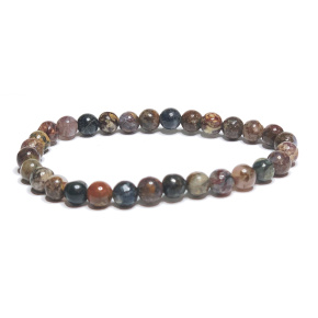 Pietersit Multi-Armband elastisch Naturstein, Kugel 6 mm / 16 -17 cm, Stein mit stürmischen Elementen Pietersit Multi-Armband elastisch Naturstein, Kugel 6 mm / 16 -17 cm, Stein mit stürmischen Elementen