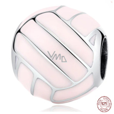 Charme Sterling Silber 925 Volleyball - rosa, Perle am Armband Sport Charme Sterling Silber 925 Volleyball - rosa, Perle am Armband Sport