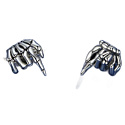 Charm Sterlingsilber 925 Skelett-Hand, Perle für Armband Halloween