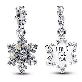 Charm Sněhová vločka - I Melt For You, Symbol Lásky a Zimy, přívěsek na náramek vánoce
