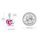 Sterling Silber 925 Paar in der Liebe, 2in1 Herz-Anhänger auf Liebe Armband