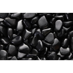 Shungite Naturstein getrommelt, A 40-50 g, 1 Stück, Stein des Lebens, Wasseraktivator