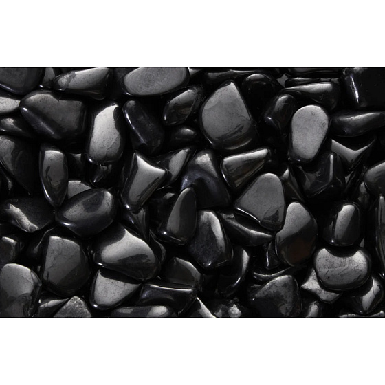 Shungite Naturstein getrommelt, A 40-50 g, 1 Stück, Stein des Lebens, Wasseraktivator