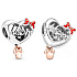 Charme Sterling Silber 925 Disney Minnie Mouse Mom - Mom, Perle für Armband