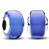Charme Sterling Silber 925 Blau Murano Glasperle auf Armband Symbol