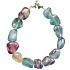 Regenbogen-Fluorit Armband Naturstein 19 cm, Stein der Genies