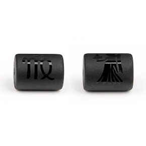 Onyx Sternzeichen Jungfrau, Naturstein-Armbandanhänger, 10 mm 1 Stück, Stein der Lebenskraft